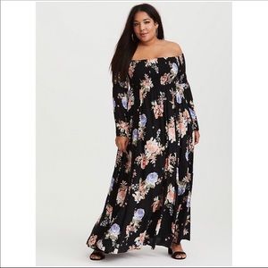 Torrid Floral Smocked Maxi Dress